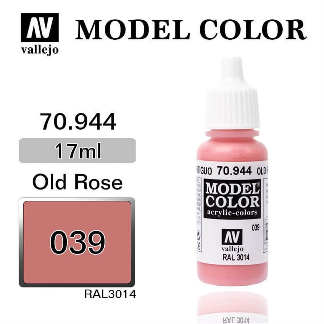 Vallejo 70944 18 ml. (39) Old Rose -Matt, Model Color Serisi Model Boyası