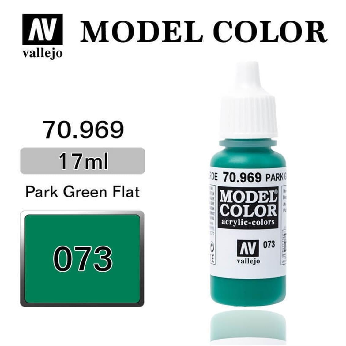 Vallejo 70969 18 ml. (73) Park Green Flat-Matt, Model Color Serisi Model Boyası