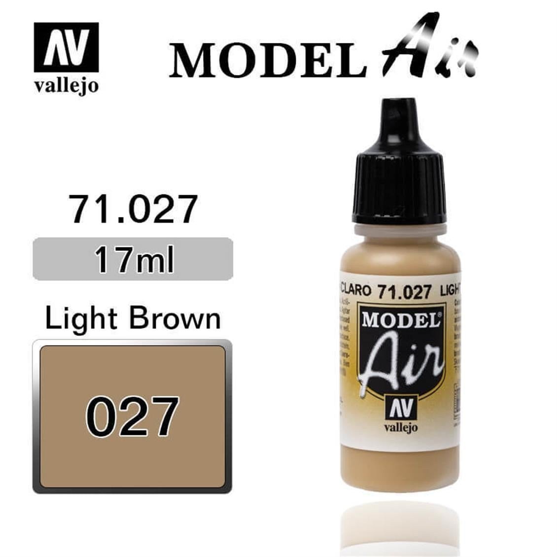 Vallejo 71027 18 ml. Light Brown, Model Air Serisi Model Boyası