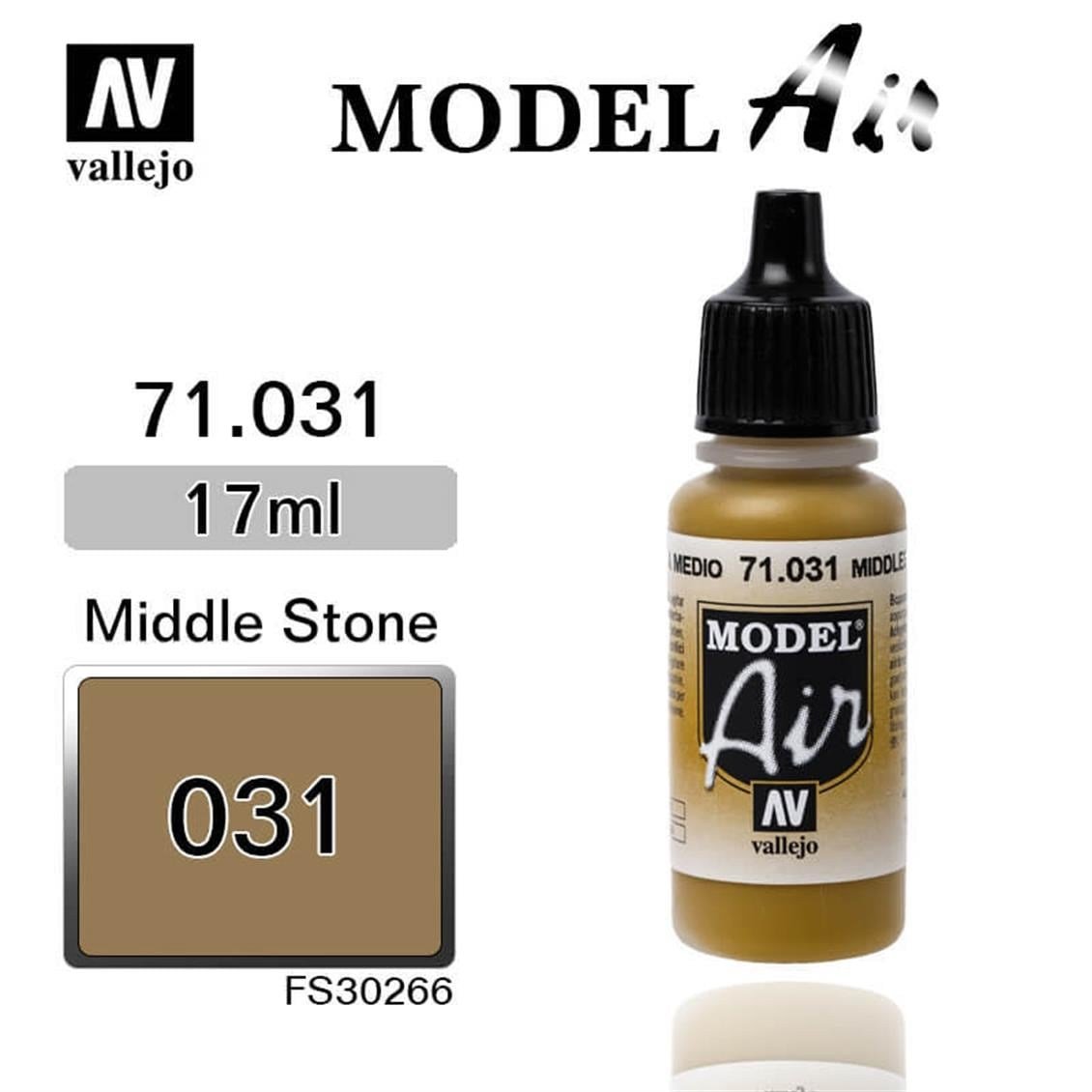 Vallejo 71031 18 ml. Middlestone, Model Air Serisi Model Boyası