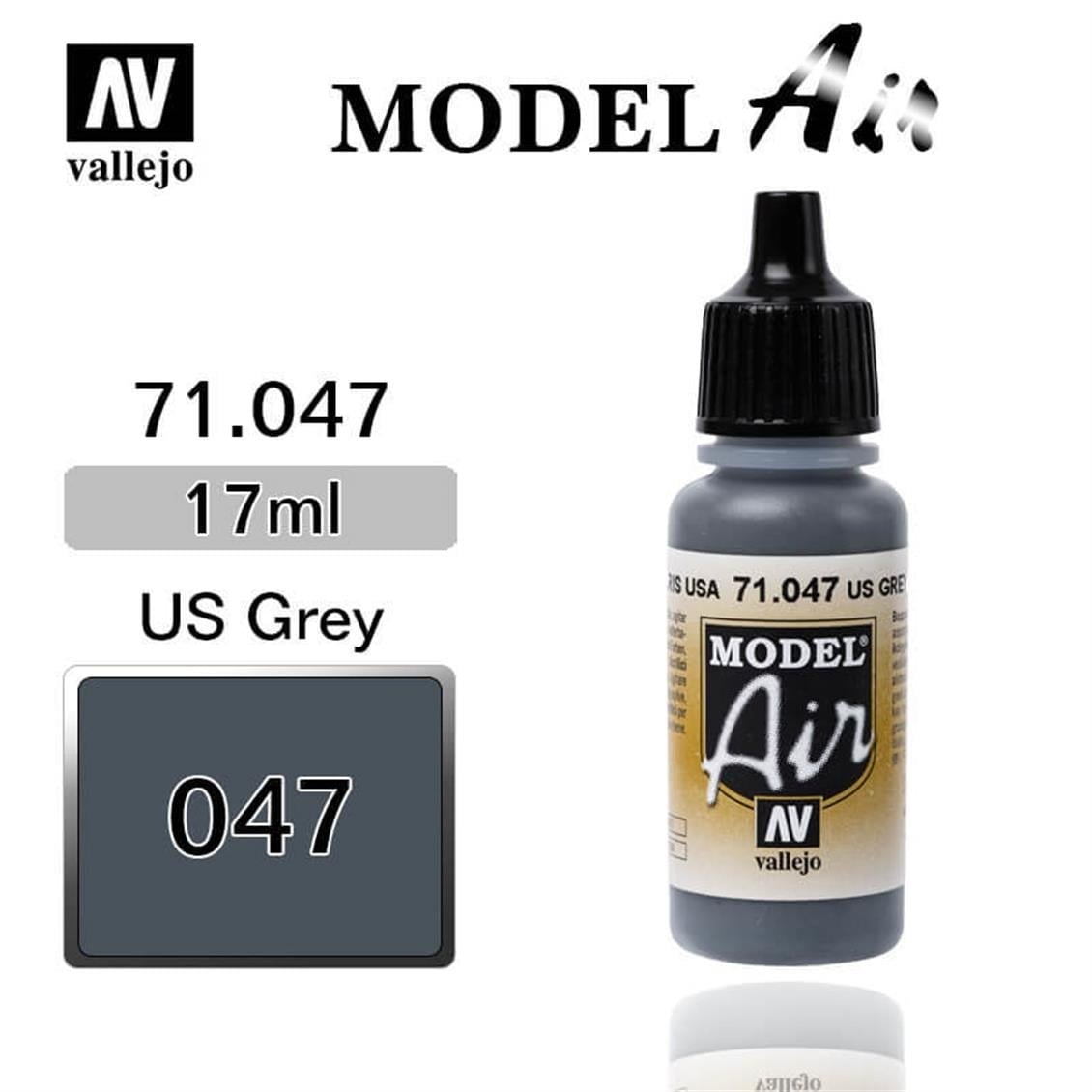 Vallejo 71047 18 ml. Gray, Model Air Serisi Model Boyası