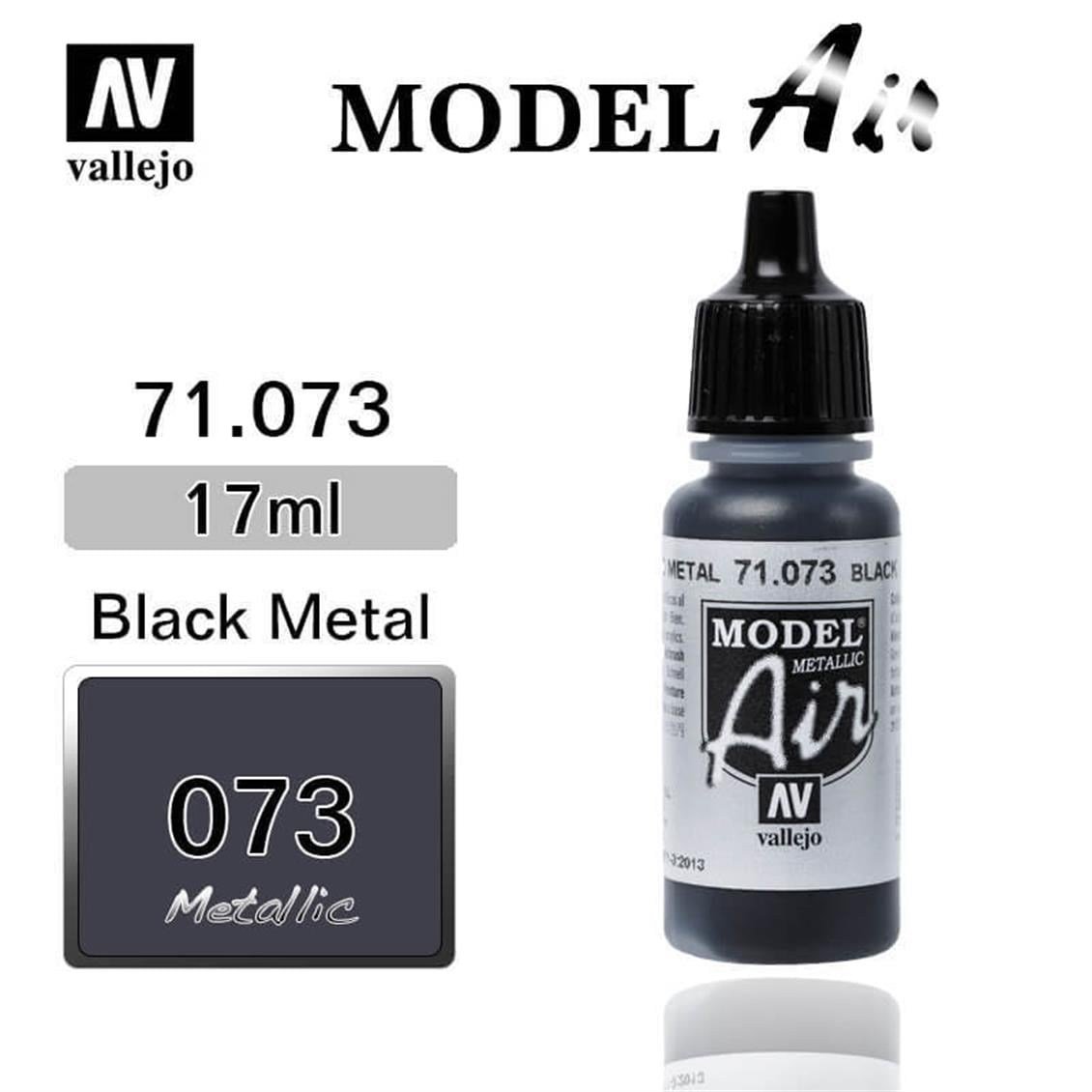 Vallejo 71073 18 ml. Black, Model Air Serisi Model Boyası