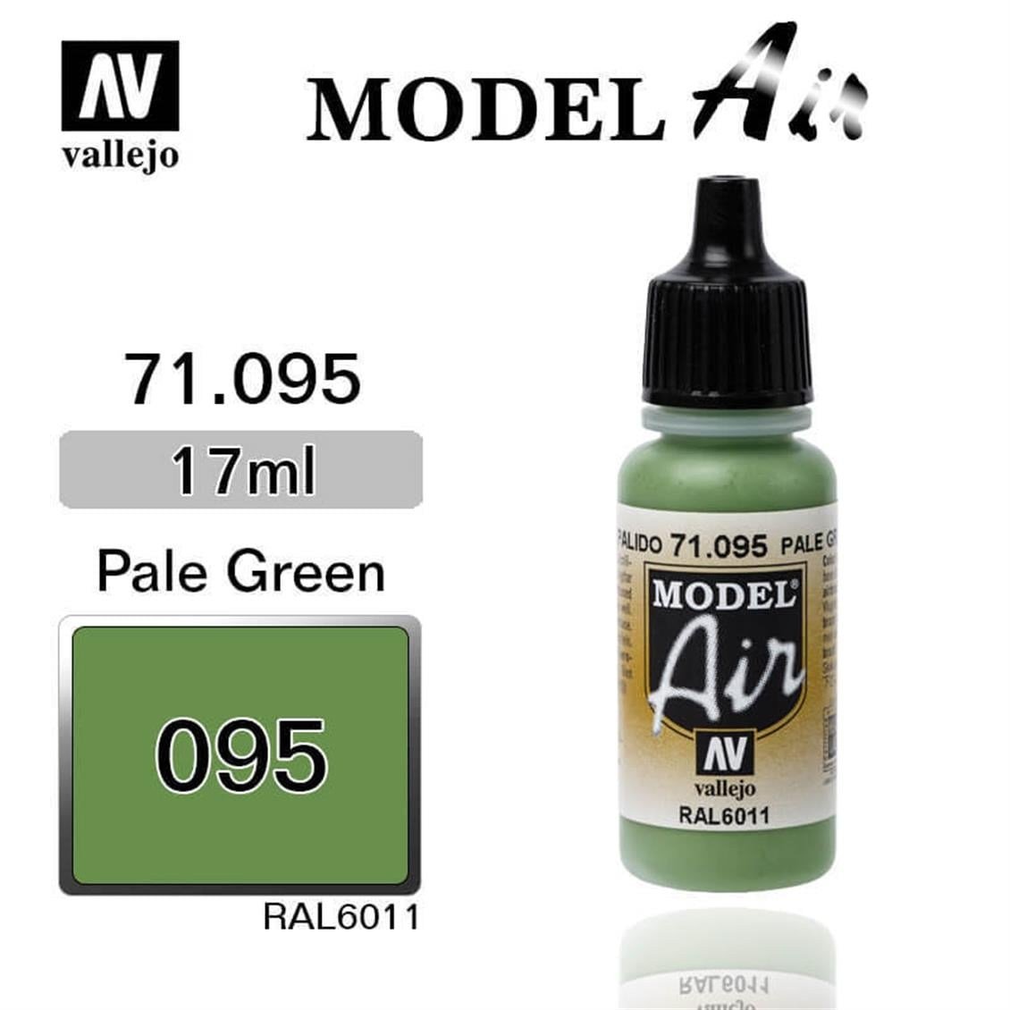 Vallejo 71095 18 ml. Pale Green, Model Air Serisi Model Boyası