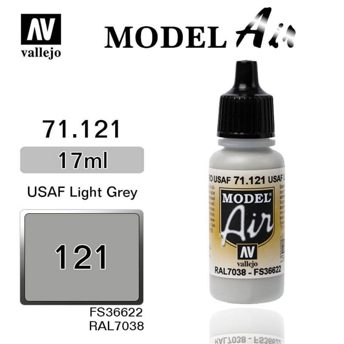 Vallejo 71121 18 ml. Light Gull Gray, Model Air Serisi Model Boyası