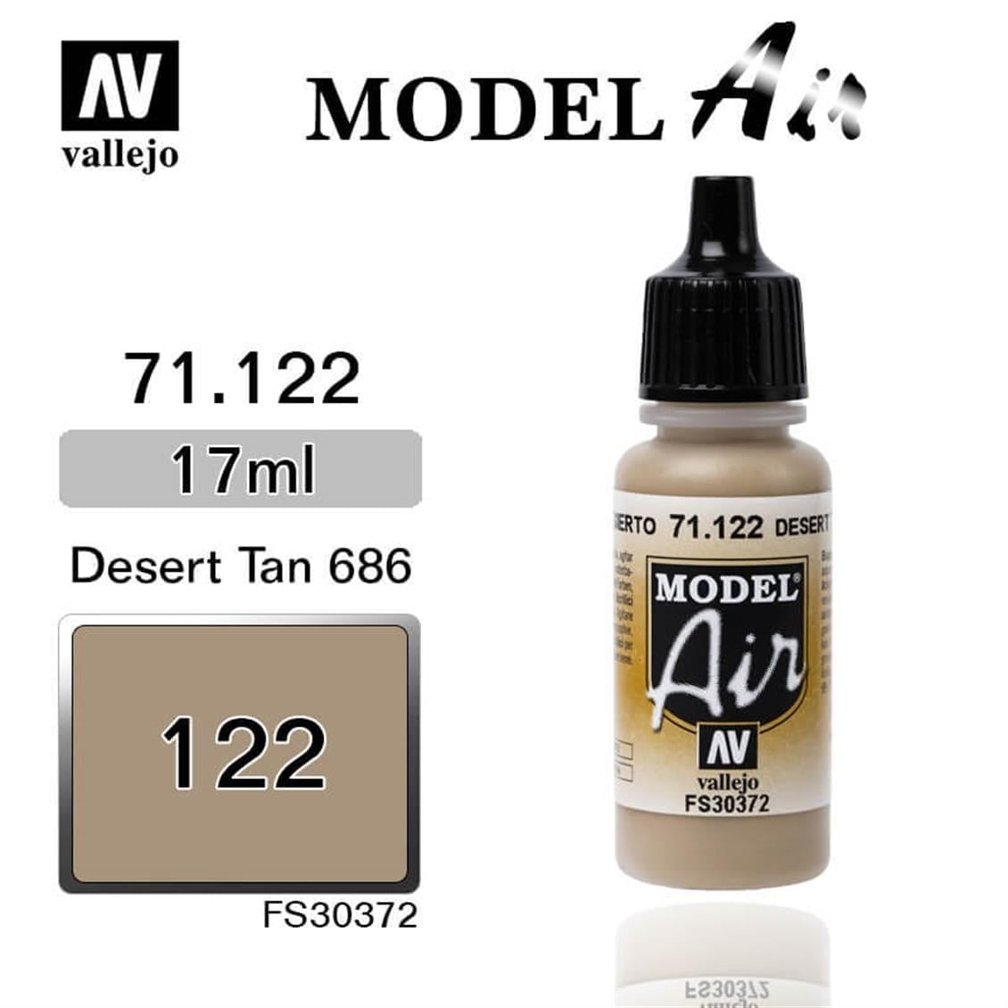 Vallejo 71122 18 ml. US Desert Armour 686, Model Air Serisi Model Boyası