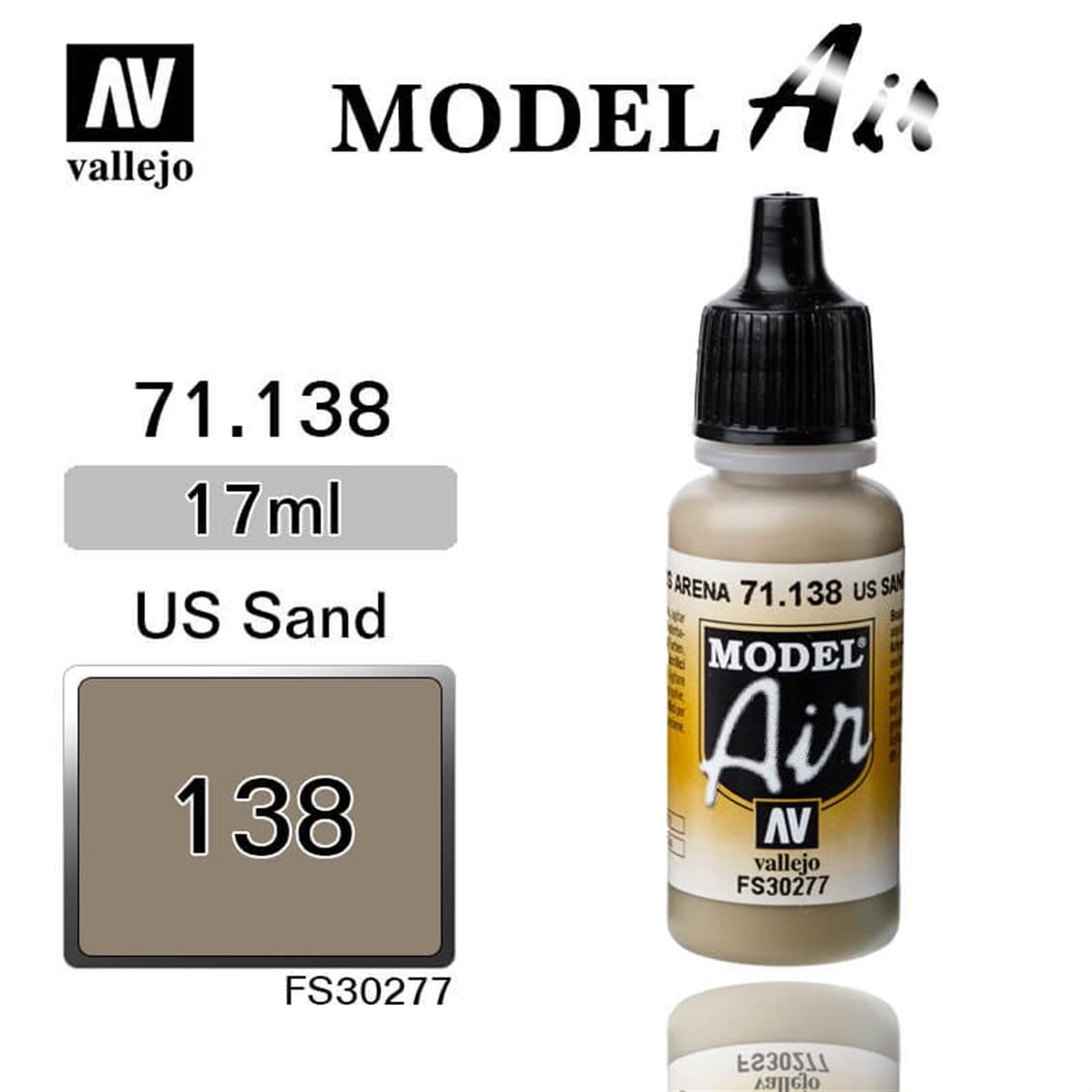 Vallejo 71138 18 ml. US Arena, Model Air Serisi Model Boyası