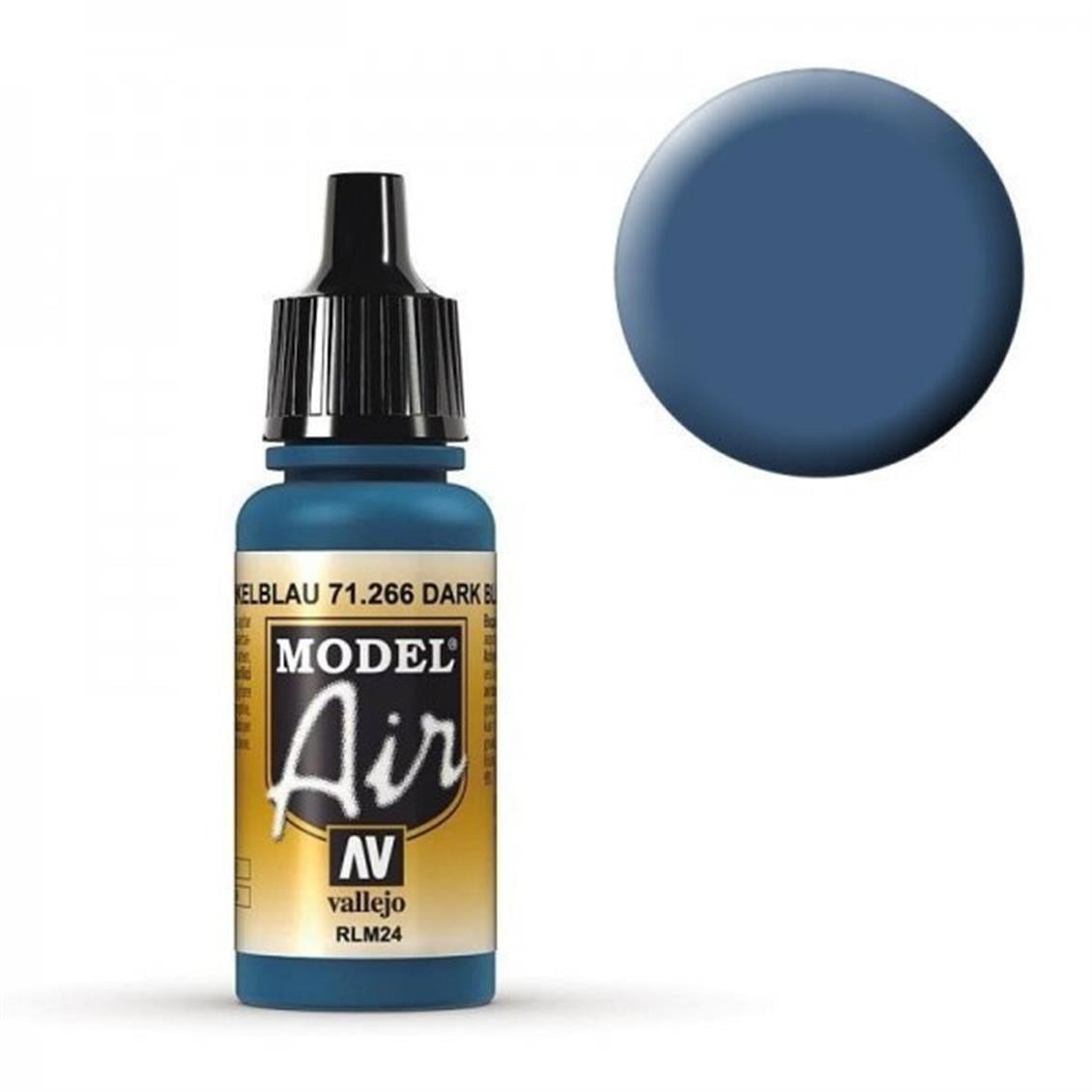 Vallejo 71266 18 ml. Dark Blue RLM24, Model Air Serisi Model Boyası