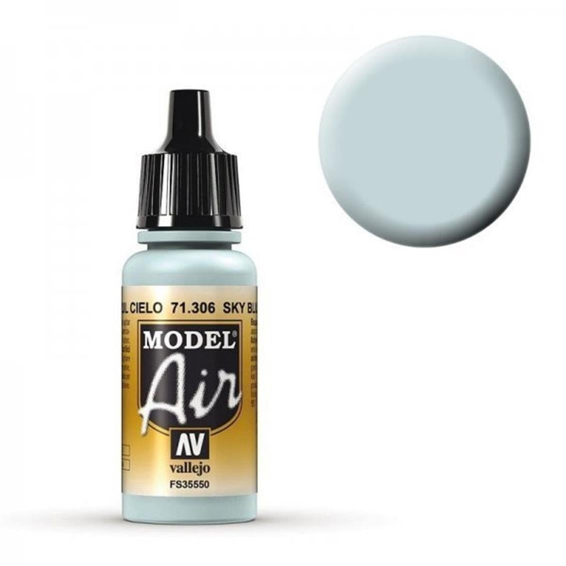 Vallejo 71306 18 ml. Sky Blue, Model Air Serisi Model Boyası