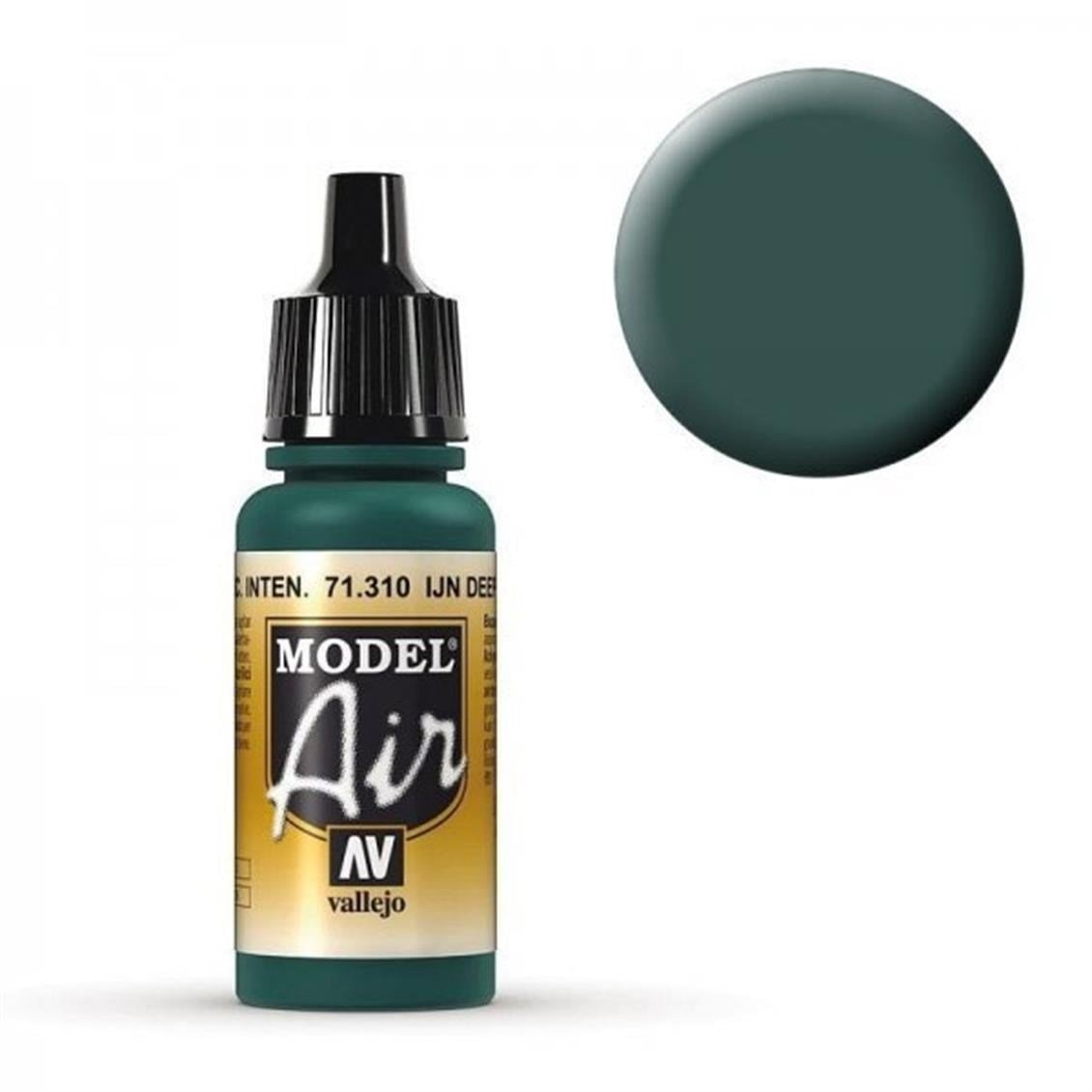 Vallejo 71310 18 ml. IJN Deep Dark Green, Model Air Serisi Model Boyası