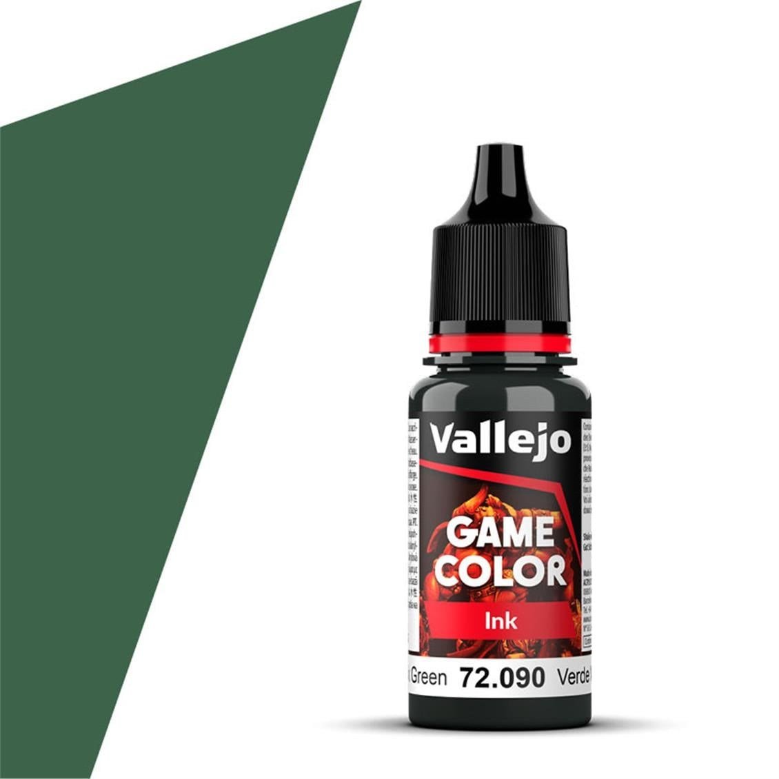 Vallejo 72090 18 ml. Black Green Ink, Game Color Serisi Model Boyası