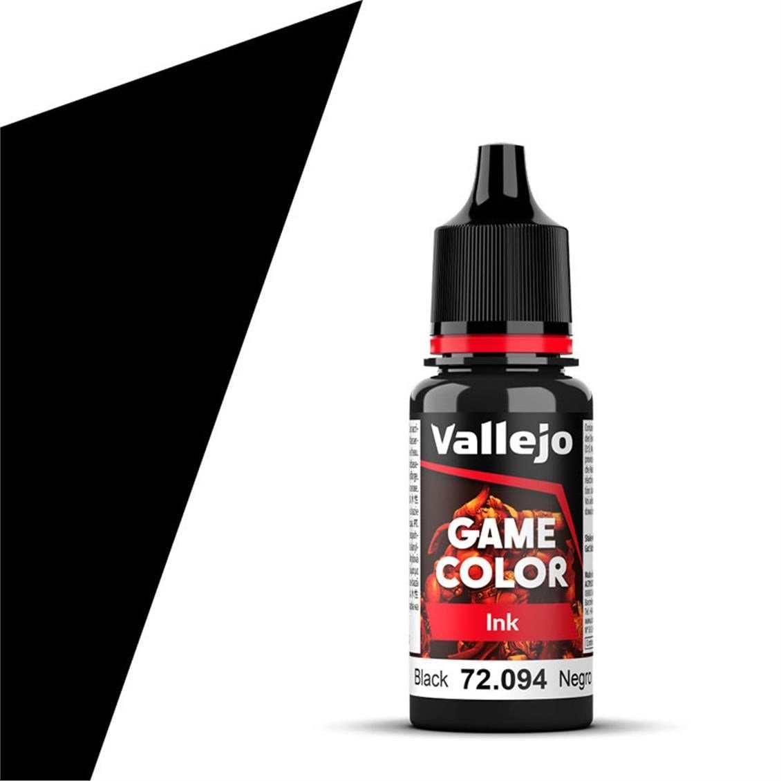 Vallejo 72094 18 ml. Black Ink, Game Color Serisi Model Boyası