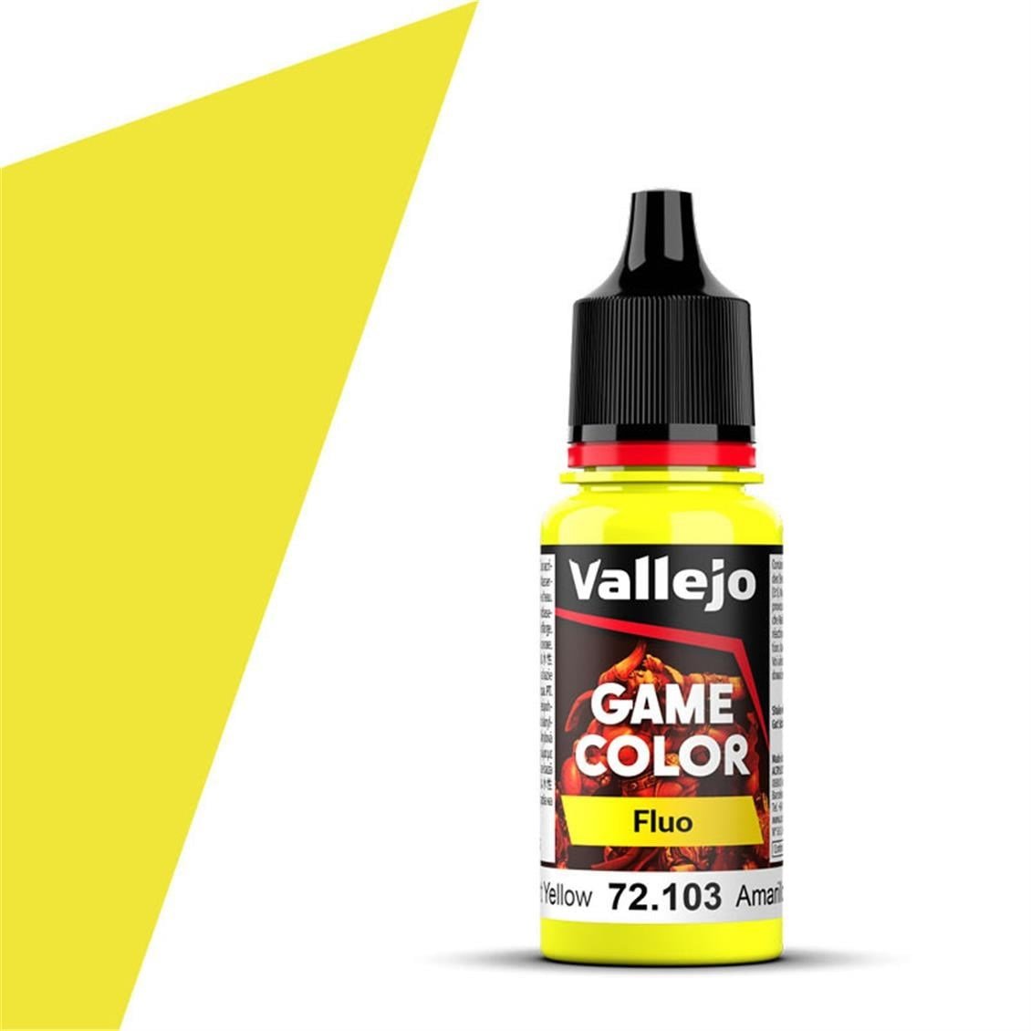 Vallejo 72103 18 ml. Fluorescent Yellow, Game Color Serisi Model Boyası
