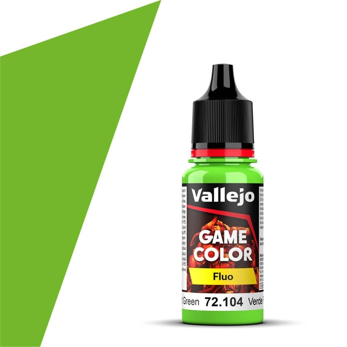 Vallejo 72104 18 ml. Fluorescent Green, Game Color Serisi Model Boyası
