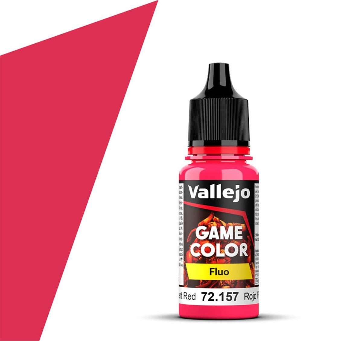 Vallejo 72157 18 ml. Fluorescent Red, Game Color Serisi Model Boyası