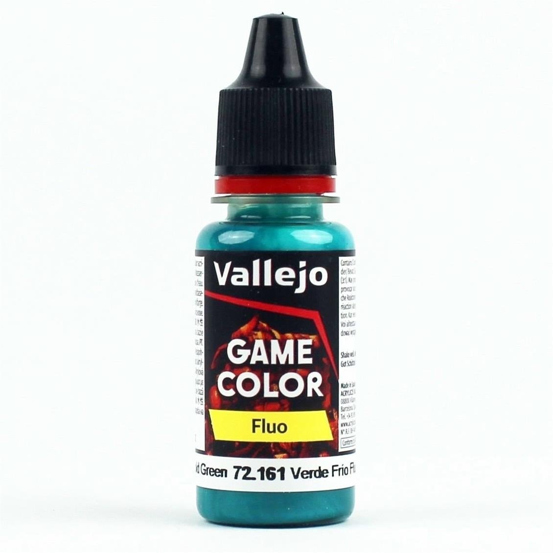 Vallejo 72161 18 ml. Fluorescent Cold Green, Game Color Serisi Model Boyası