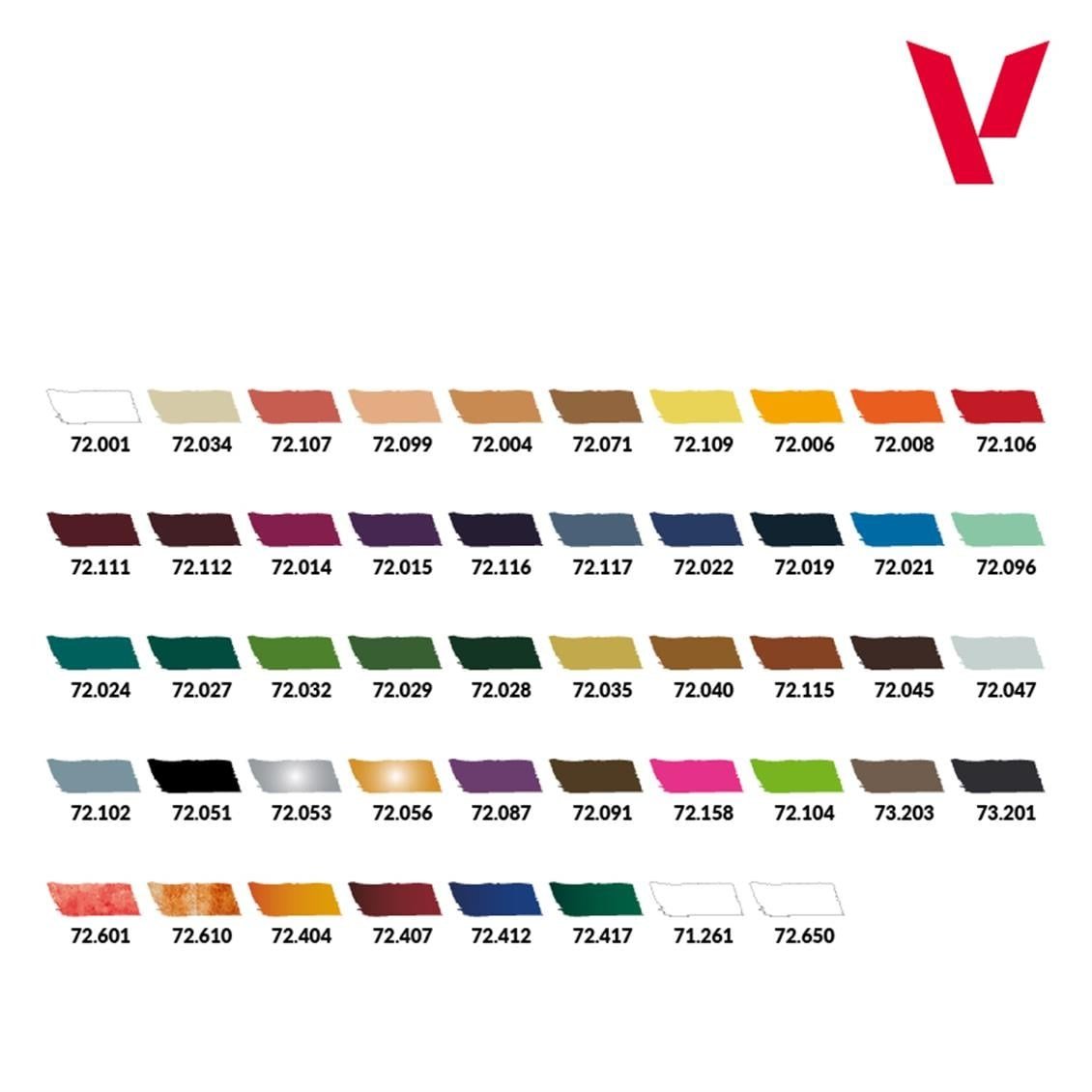 Vallejo 72182 48x18 ml. İlham Veren Renkler ve Saklama Kutusu, Game Color Serisi Model Boyası