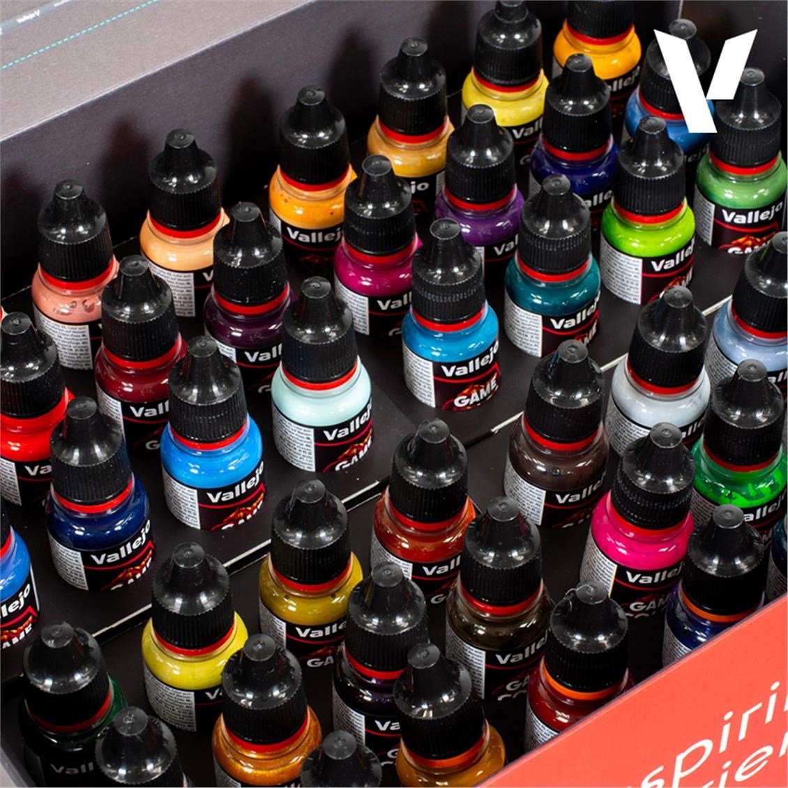 Vallejo 72182 48x18 ml. İlham Veren Renkler ve Saklama Kutusu, Game Color Serisi Model Boyası