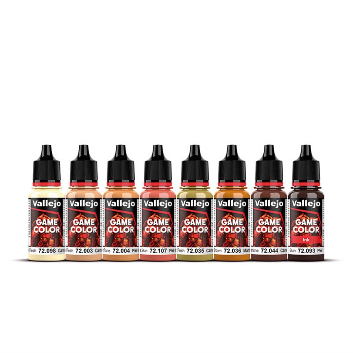Vallejo 72187 8x18 ml. Ten Renkleri, Game Color Serisi Model Boyası Seti