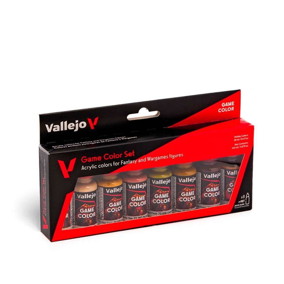 Vallejo 72187 8x18 ml. Ten Renkleri, Game Color Serisi Model Boyası Seti