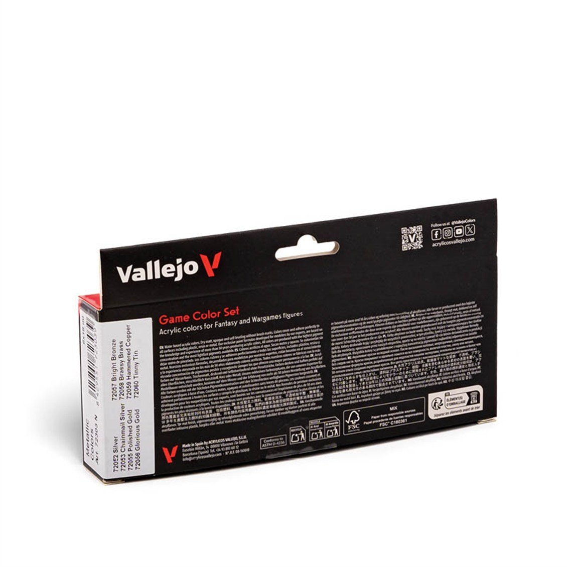 Vallejo 72187 8x18 ml. Ten Renkleri, Game Color Serisi Model Boyası Seti