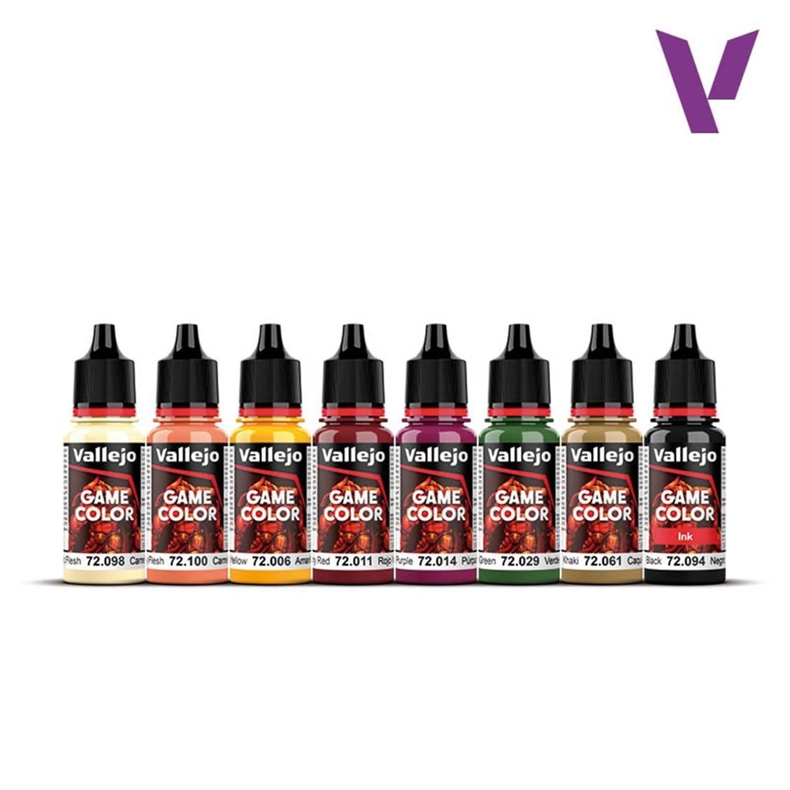 Vallejo 72195 8X18 ml. Aztek Dragons, Game Color Serisi Model Boyası Seti