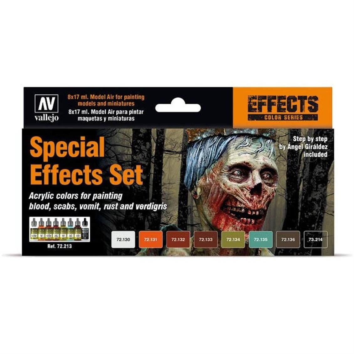 Vallejo 72213 8X18 ml. Special Effects, Game Color Serisi Model Boyası Seti
