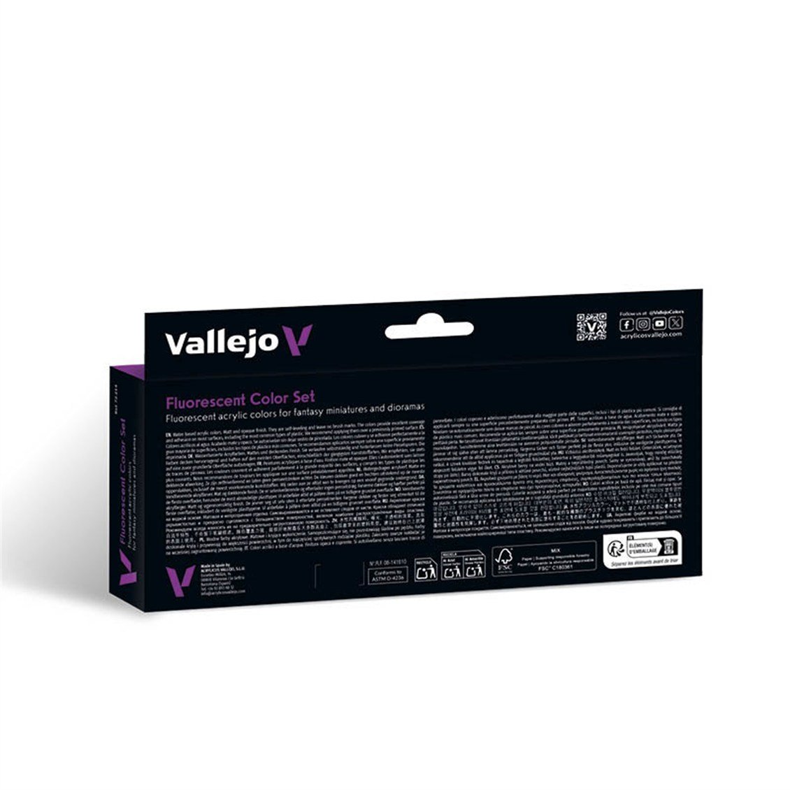 Vallejo 72214 8X18 ml. Fleuresan Renkler, Game Color Serisi Model Boyası Seti