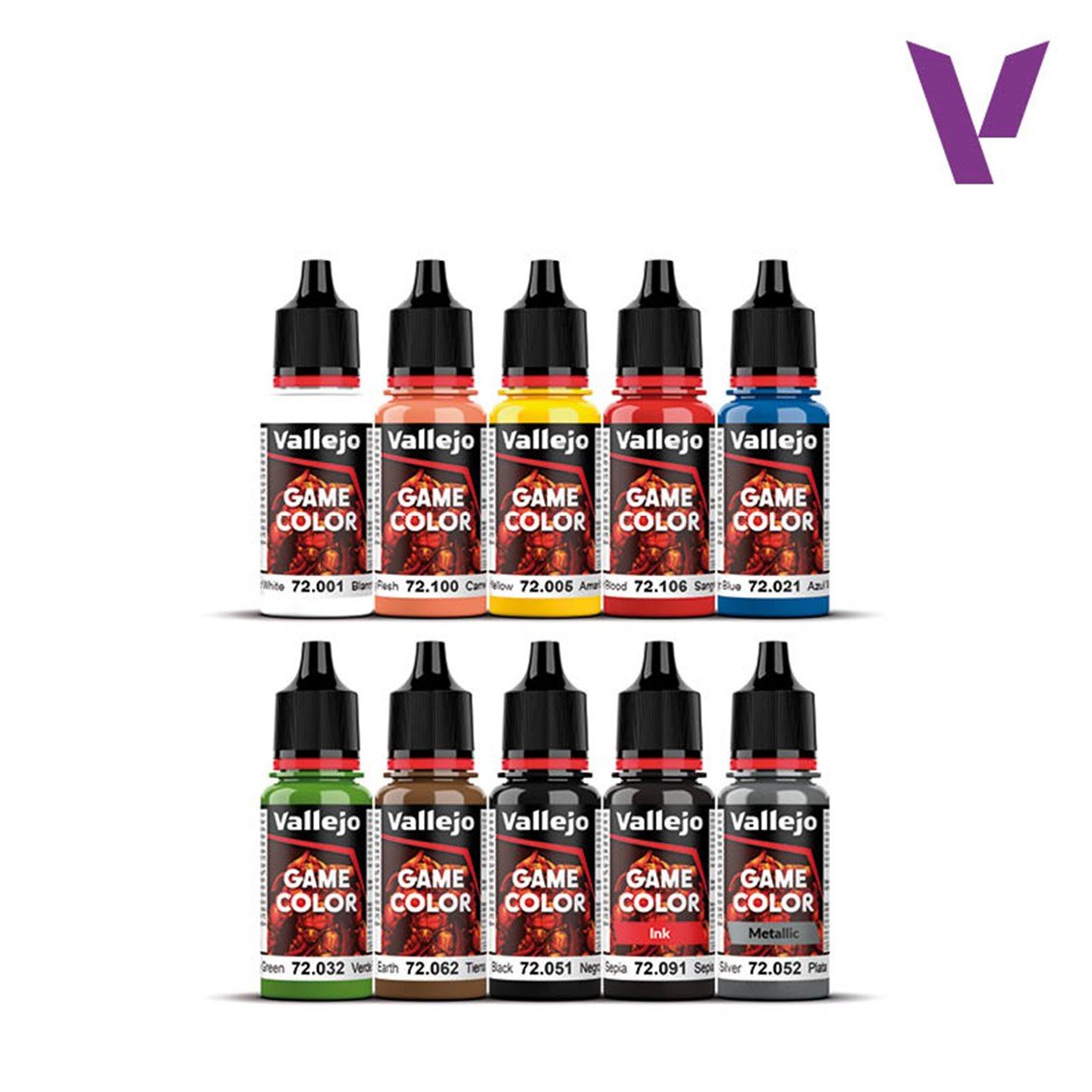 Vallejo 72215 10X18 ml. Starter Value Set, Game Color Serisi Model Boyası Seti