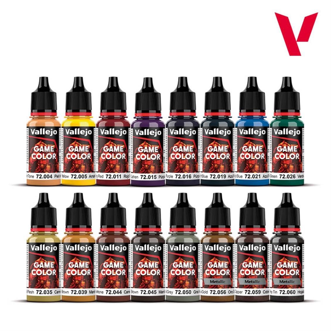 Vallejo 72298 16x18 ml. Advanced, Game Color Serisi Model Boyası Seti
