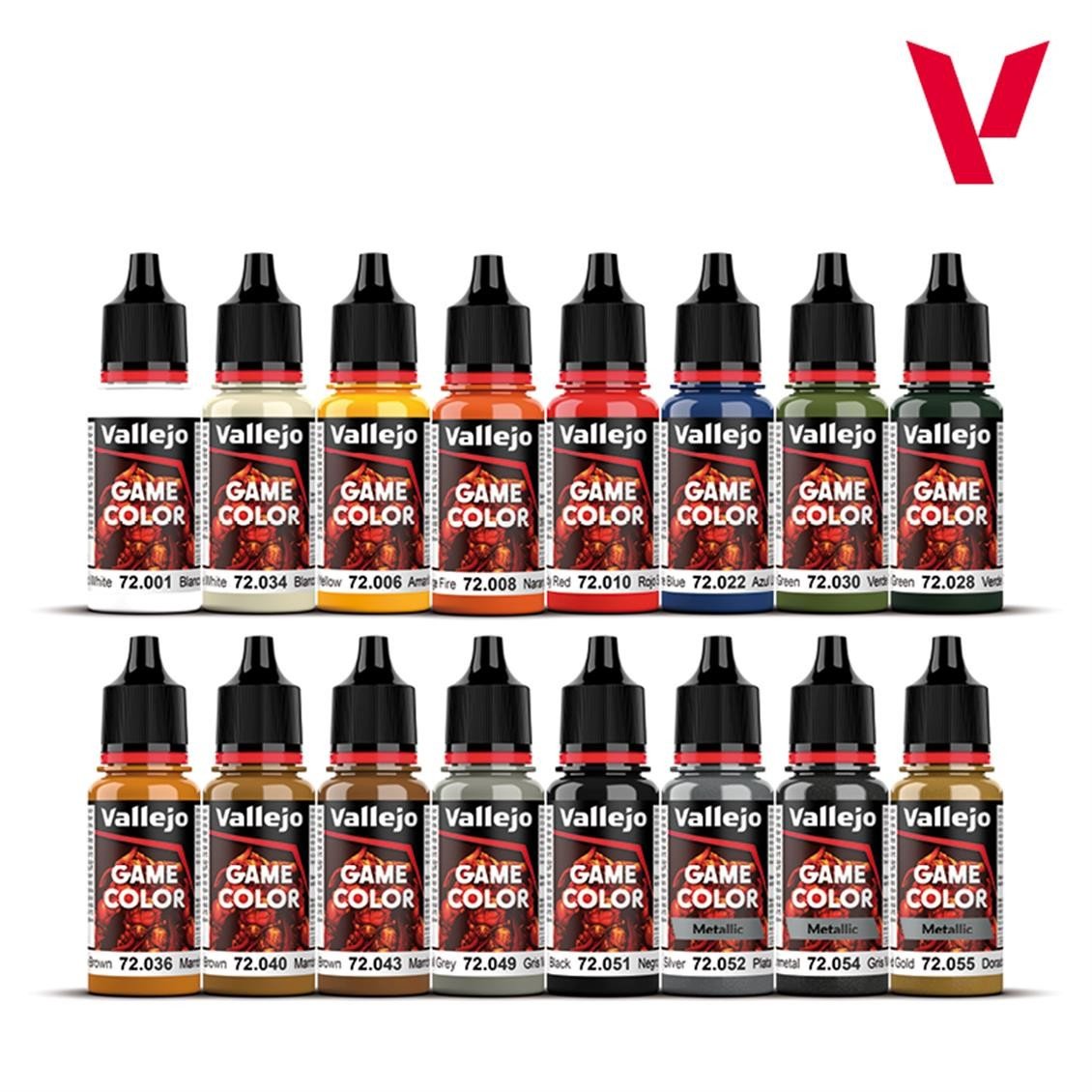 Vallejo 72299 16x18 ml. İntroduction, Game Color Serisi Model Boyası Seti