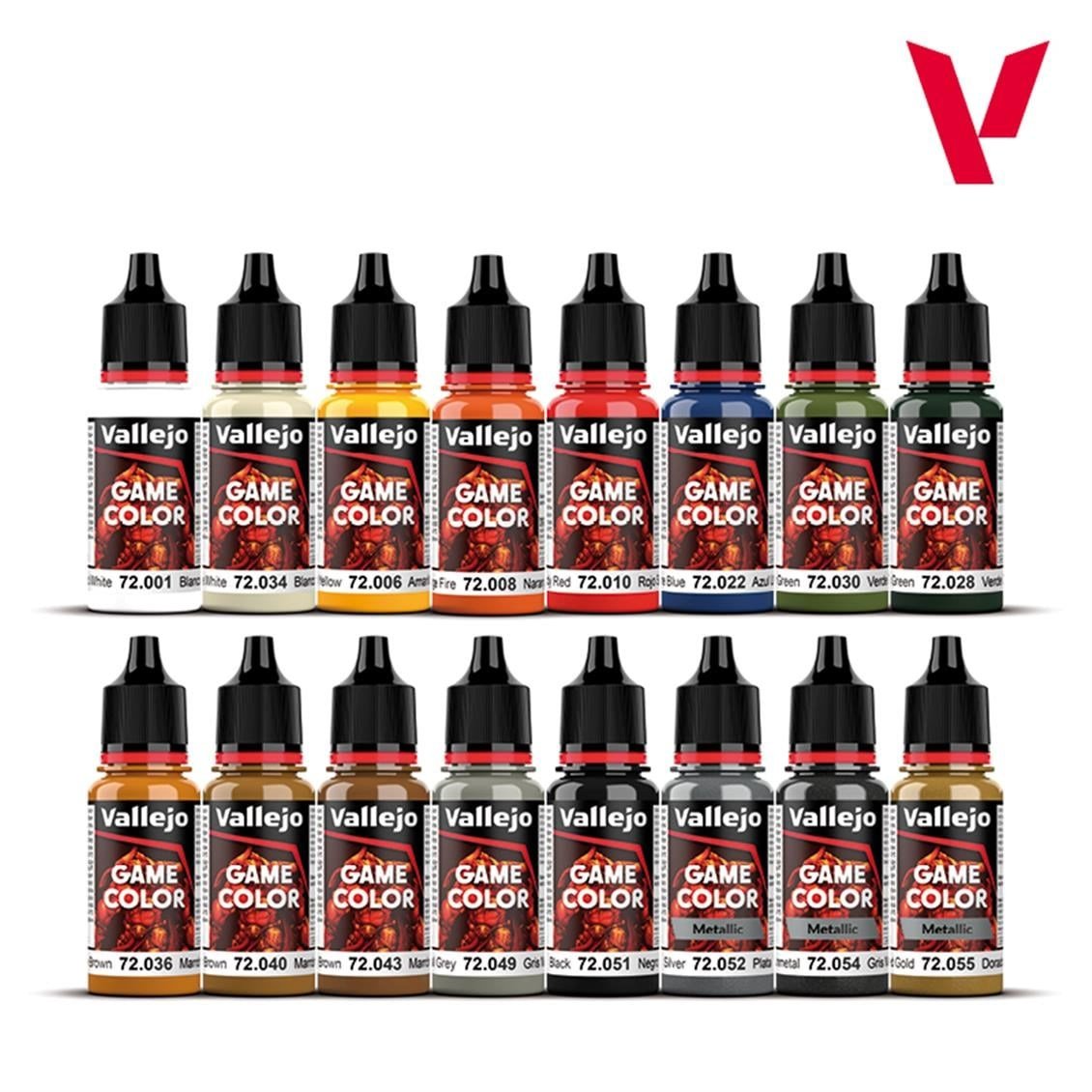 Vallejo 72299 16x18 ml. İntroduction, Game Color Serisi Model Boyası Seti