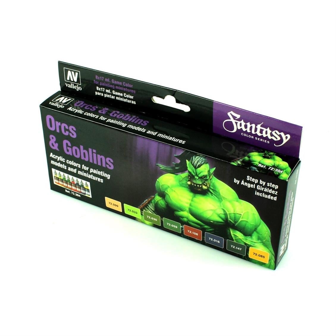 Vallejo 72304 8X18 ml. Orcs & Goblins, Game Color Serisi Model Boyası Seti