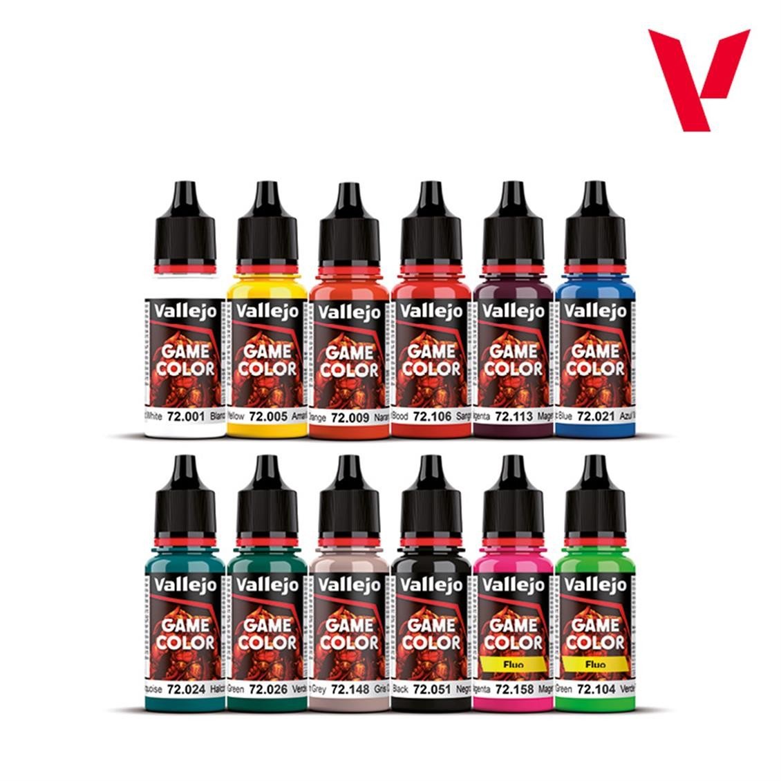 Vallejo 72313 12x18 ml. ve 1x Figür, SciFi, Game Color Serisi Model Boyası Seti