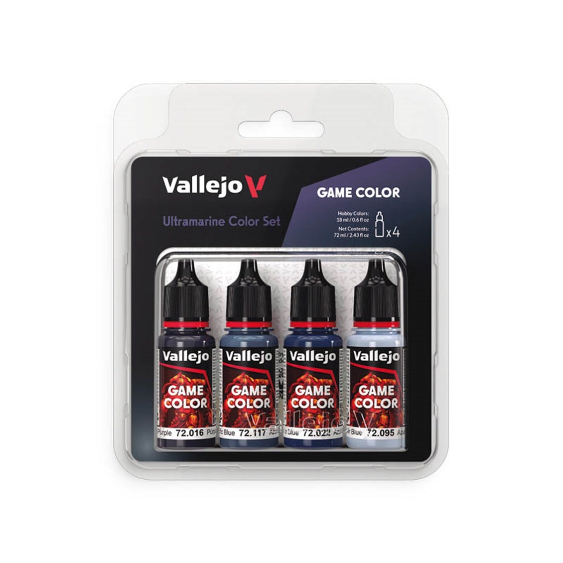 Vallejo 72389 4x18 ml. Ultramarine Color, Game Color Serisi Model Boyası Seti