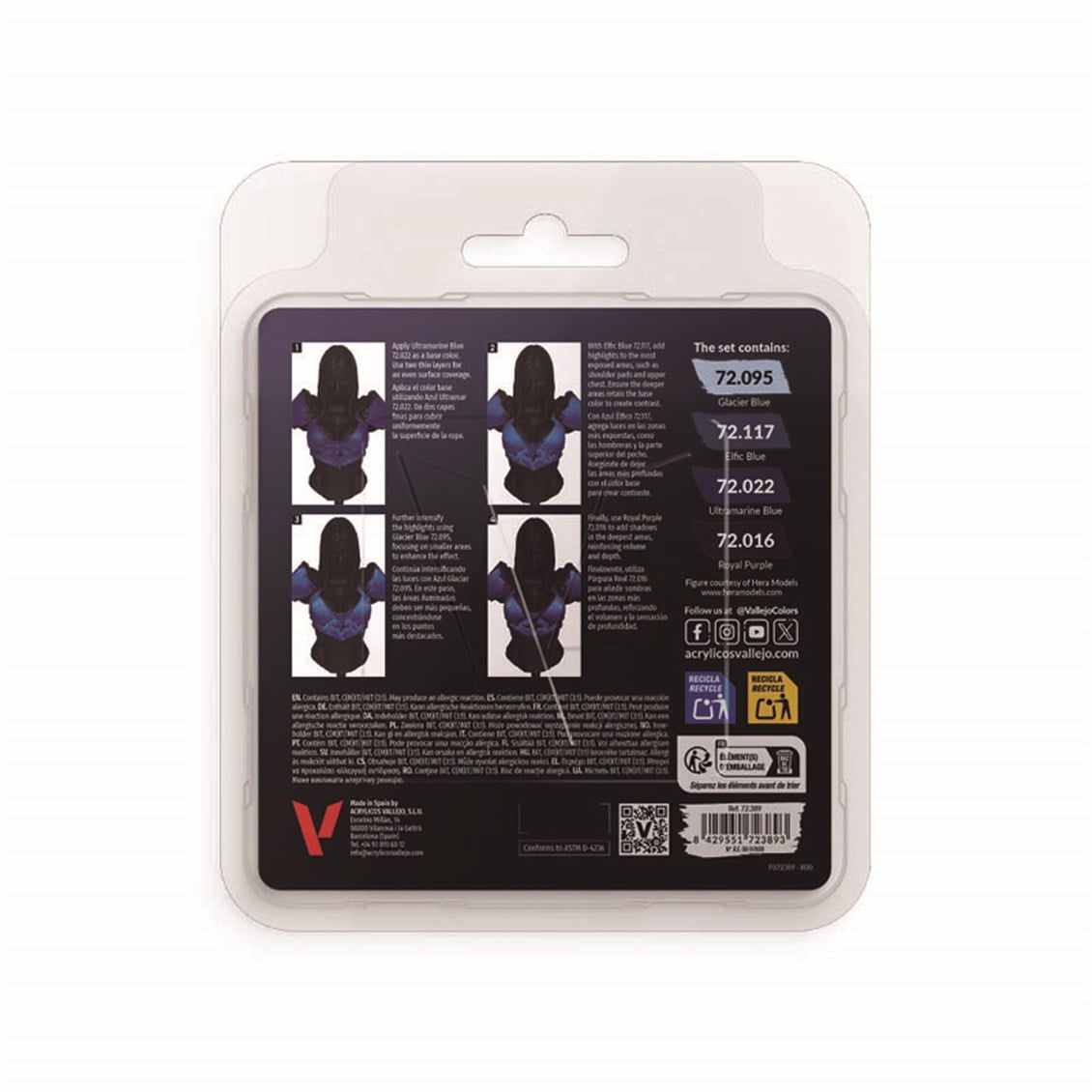 Vallejo 72389 4x18 ml. Ultramarine Color, Game Color Serisi Model Boyası Seti