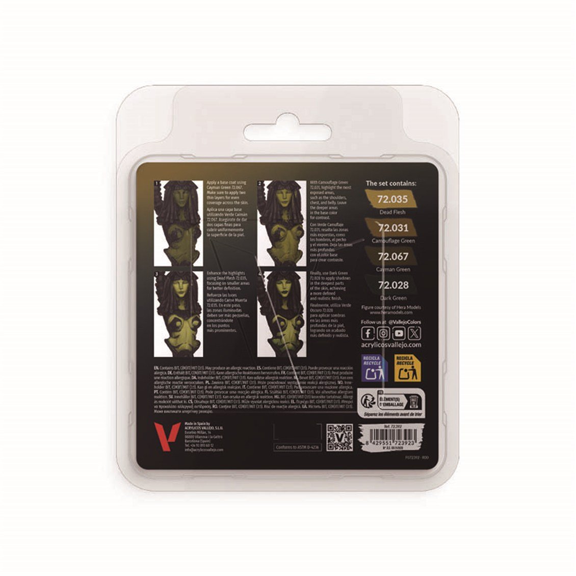 Vallejo 72392 4x18 ml. Dead Flesh, Game Color Serisi Model Boyası Seti