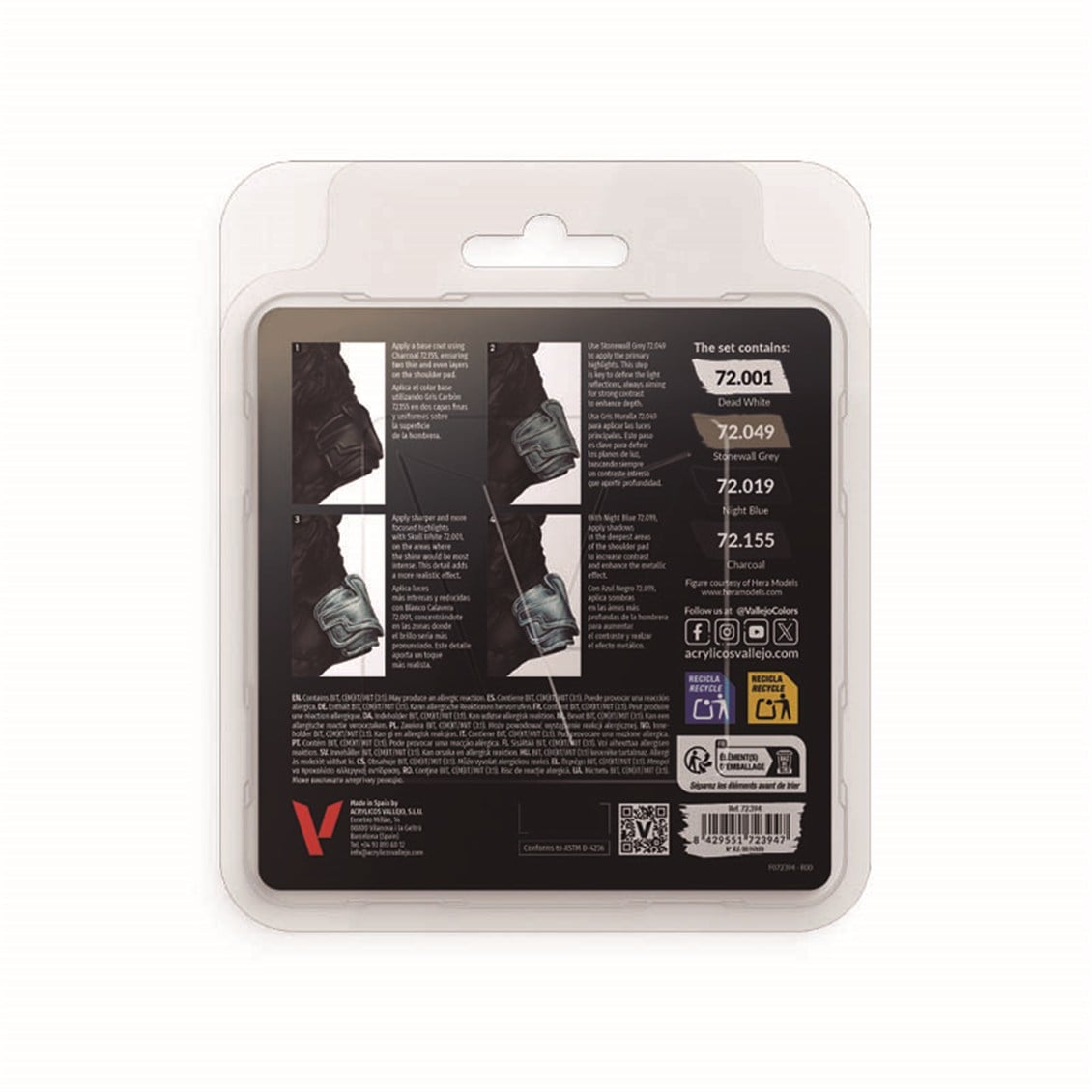 Vallejo 72394 4x18 ml. Silver NMM, Game Color Serisi Model Boyası Seti