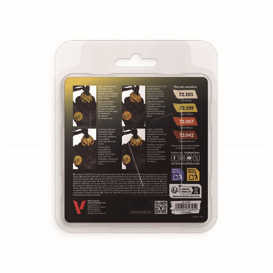 Vallejo 72395 4x18 ml. Gold NMM, Game Color Serisi Model Boyası Seti