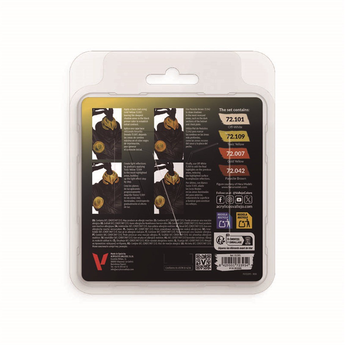 Vallejo 72395 4x18 ml. Gold NMM, Game Color Serisi Model Boyası Seti