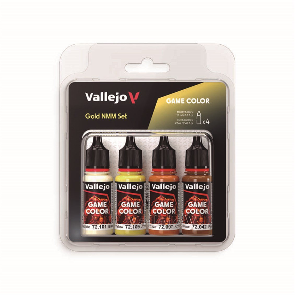 Vallejo 72395 4x18 ml. Gold NMM, Game Color Serisi Model Boyası Seti