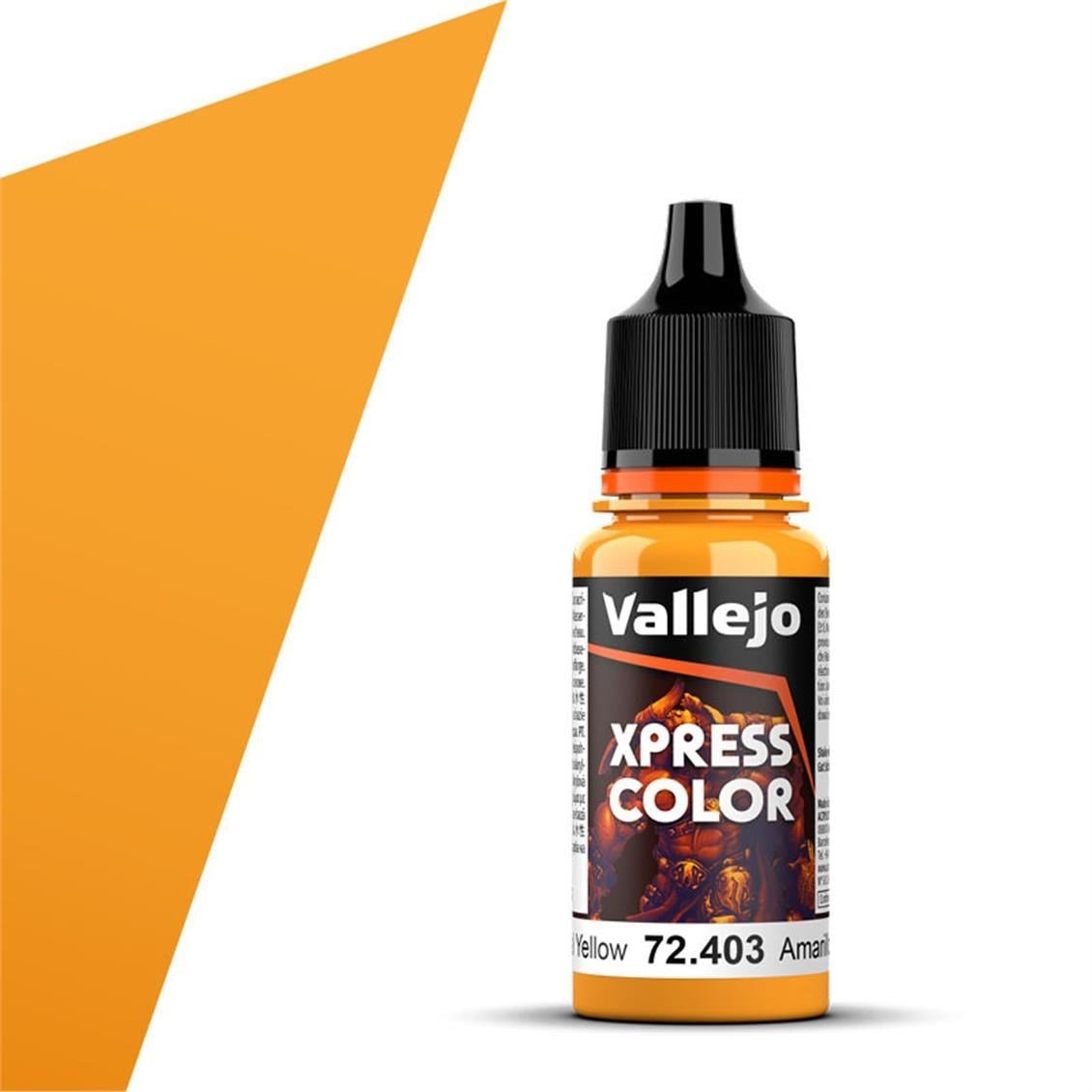 Vallejo 72403 18 ml. Imperial Yellow, Xpress Game Color Serisi Model Boyası
