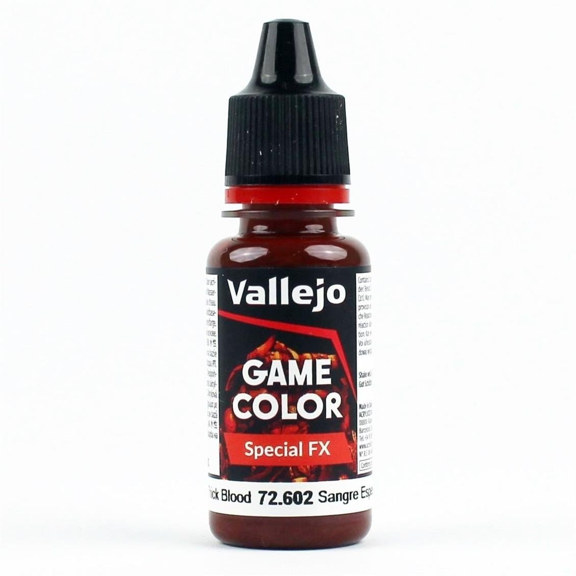 Vallejo 72602 18 ml. Thick Blood, Special FX Game Color Serisi Model Boyası