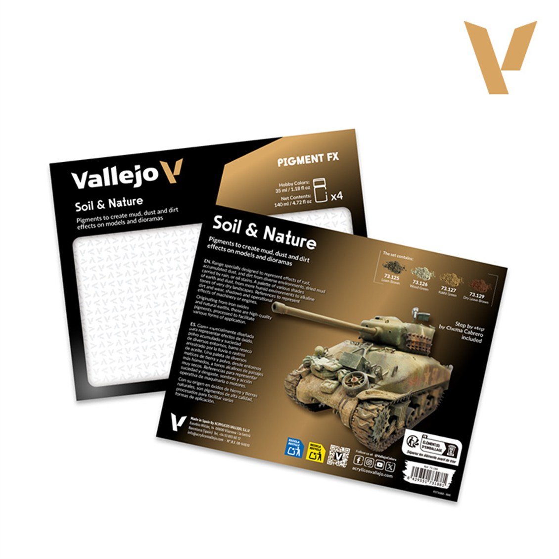 Vallejo 73188 4x35 ml. Soil & Nature, Model Boyası Pigment Seti