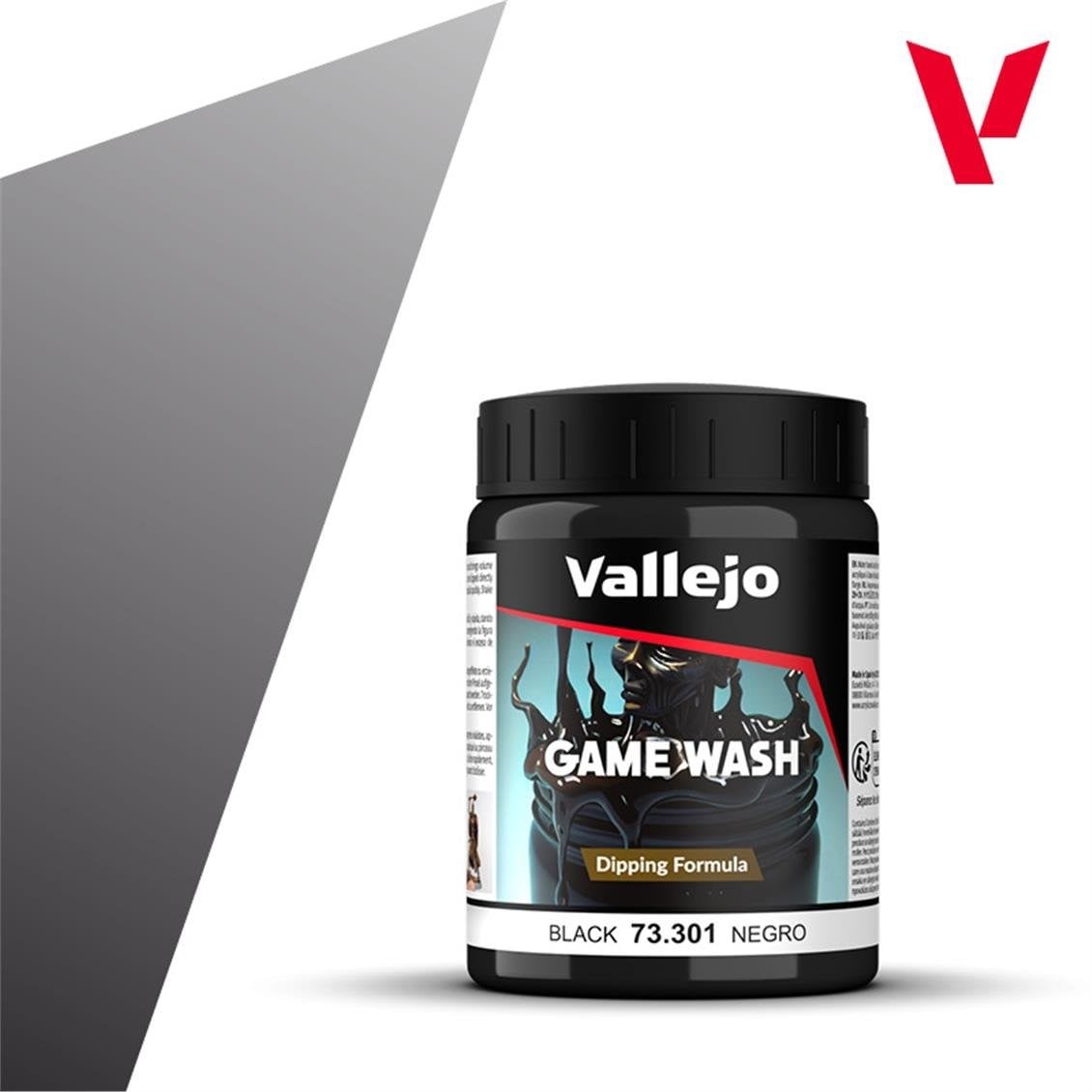 Vallejo 73301 200 ml. Black, Dipping Wash Formula (quick shadow), Model Boyası