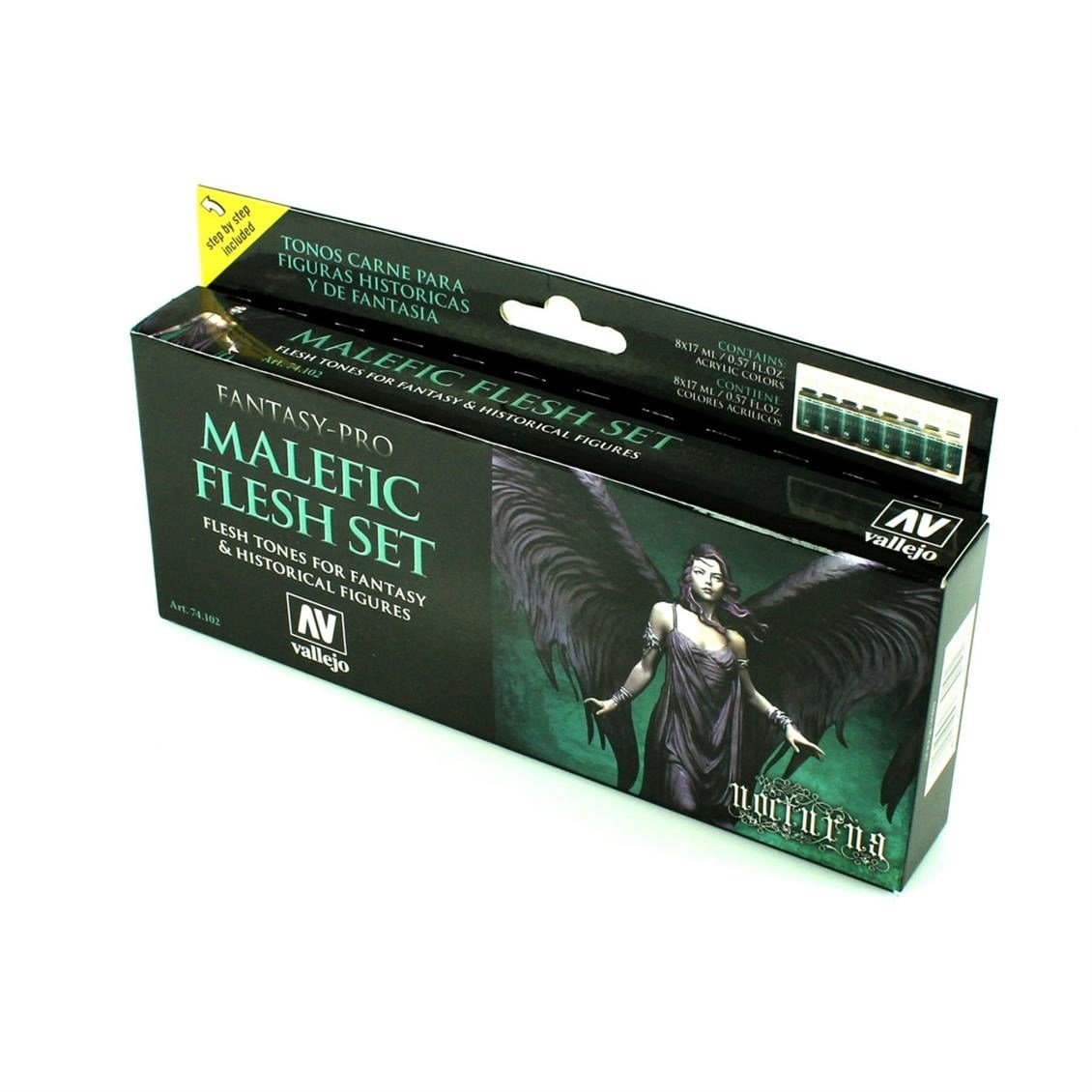 Vallejo 74102 8x18 ml. Malefic Flesh, Figür Boyası Seti
