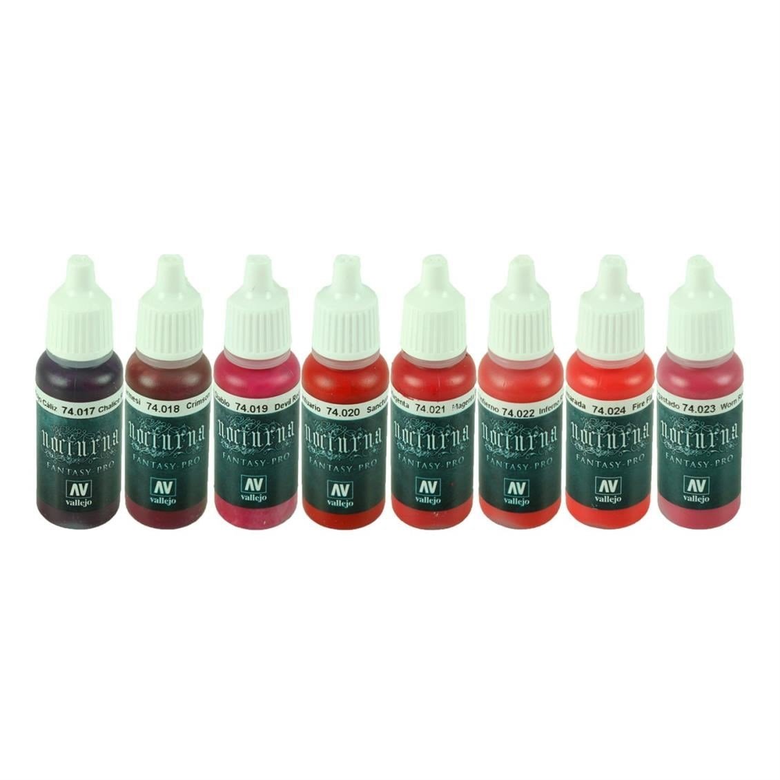 Vallejo 74103 8x18 ml. Crimson Red, Figür Boyası Seti