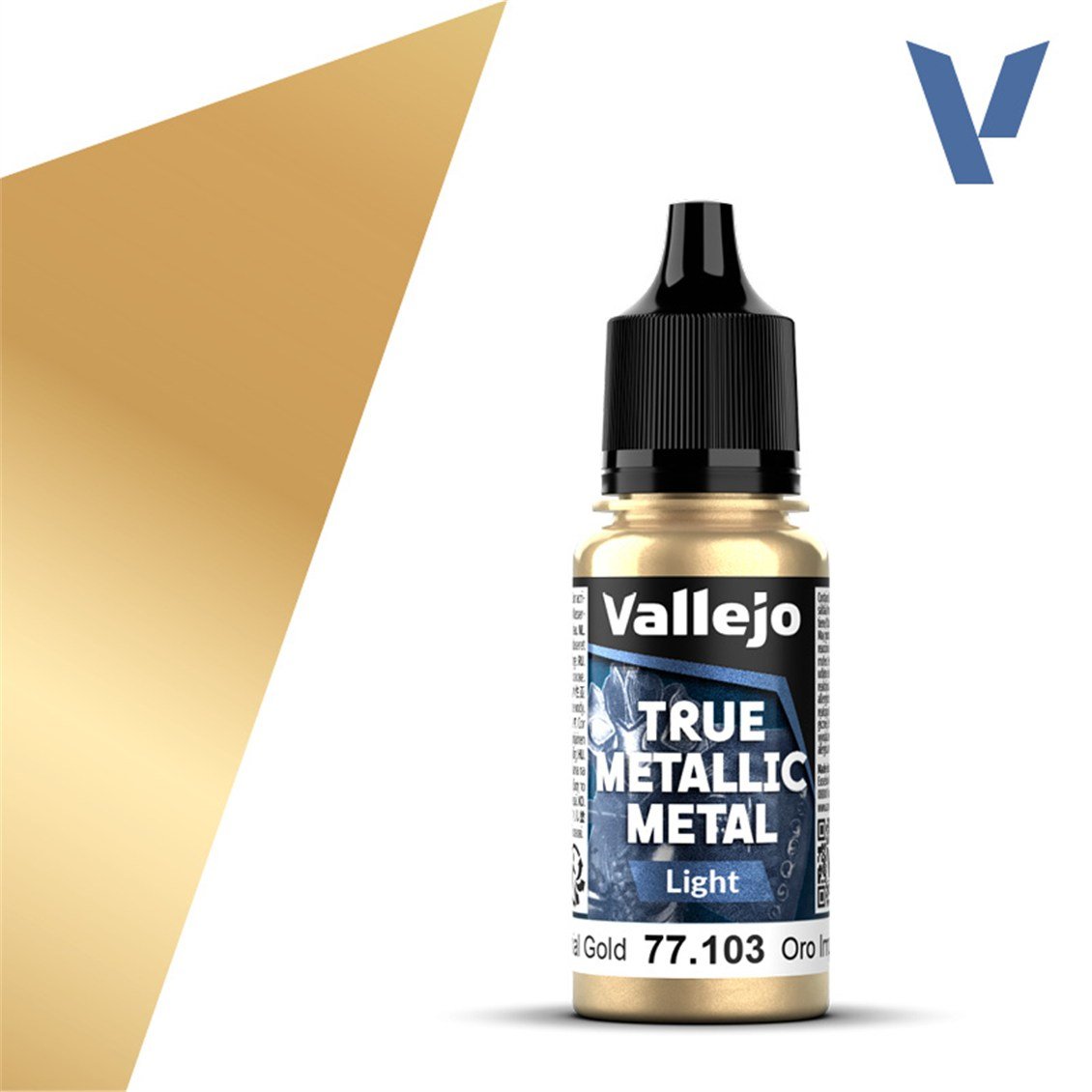 Vallejo 77103 18 ml. Imperial Gold, Light, True Metallic Metal (TMM) Serisi Model Boyası