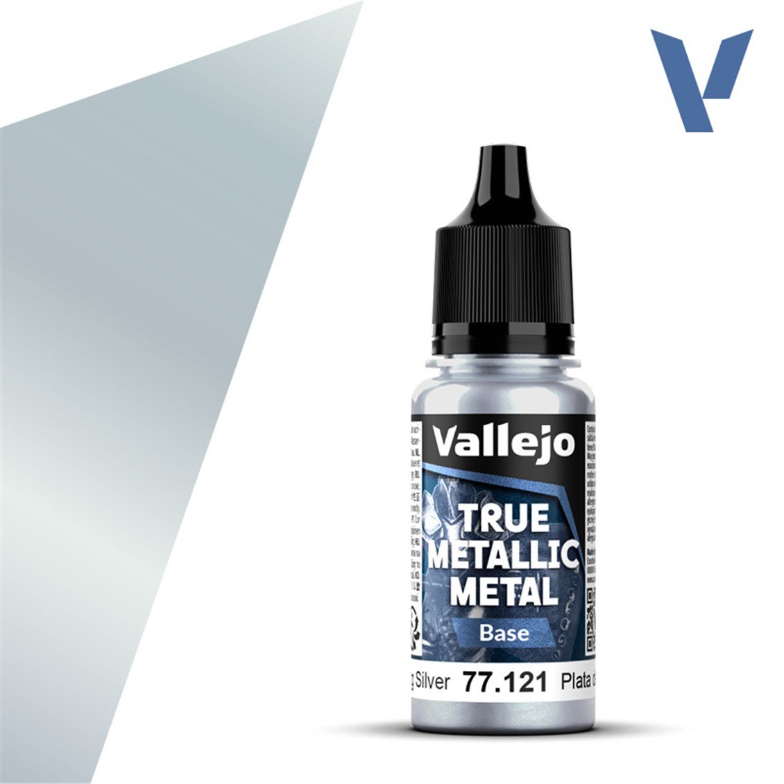Vallejo 77121 18 ml. Sterling Silver, Base, True Metallic Metal (TMM) Serisi Model Boyası