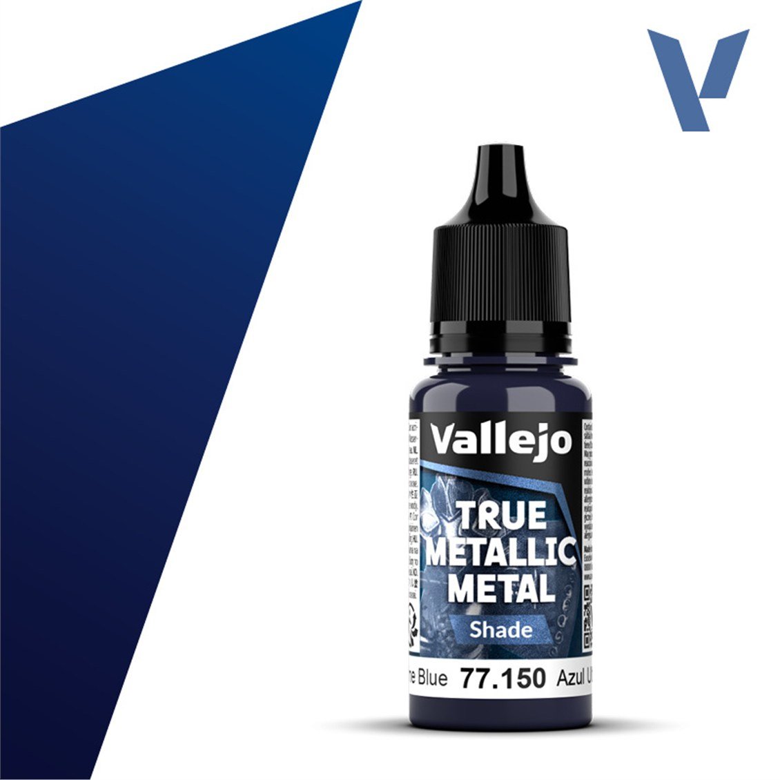 Vallejo 77150 18 ml. Ultramarine Blue, Shade, True Metallic Metal (TMM) Serisi Model Boyası