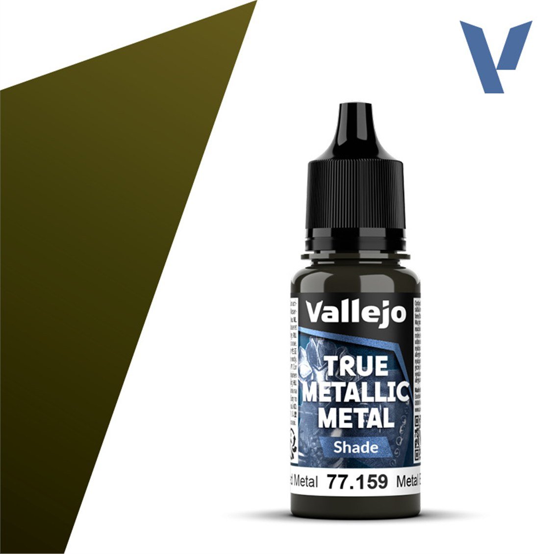 Vallejo 77159 18 ml. Aged Metal, Shade, True Metallic Metal (TMM) Serisi Model Boyası